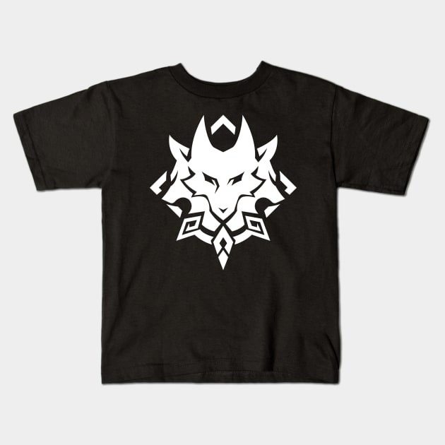 Genshin Impact Wriothesley Emblem - White Kids T-Shirt by GachaSlave